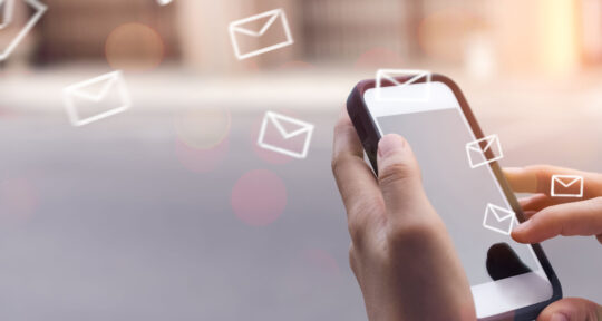 Messaggio con email in arrivo