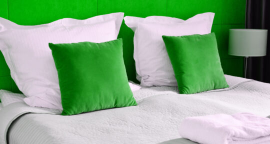 Camera d'hotel verde