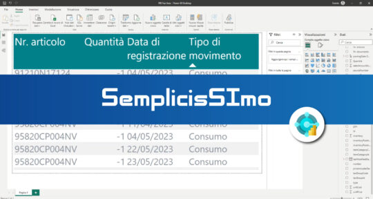 Report Power BI in Business Central SemplicisSImo