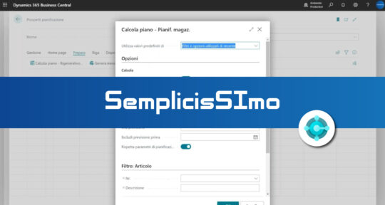 Come creare un prospetto di pianificazione dei riordini su BC 